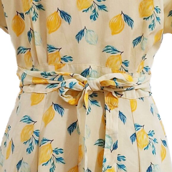 Marine Layer Camilla Lemon Print Dress - Picture 6 of 10